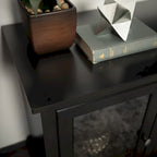70-Inch Highboy TV Stand with Glass Doors & Cable Management, Espresso Finish, Fits TVs up to 80"