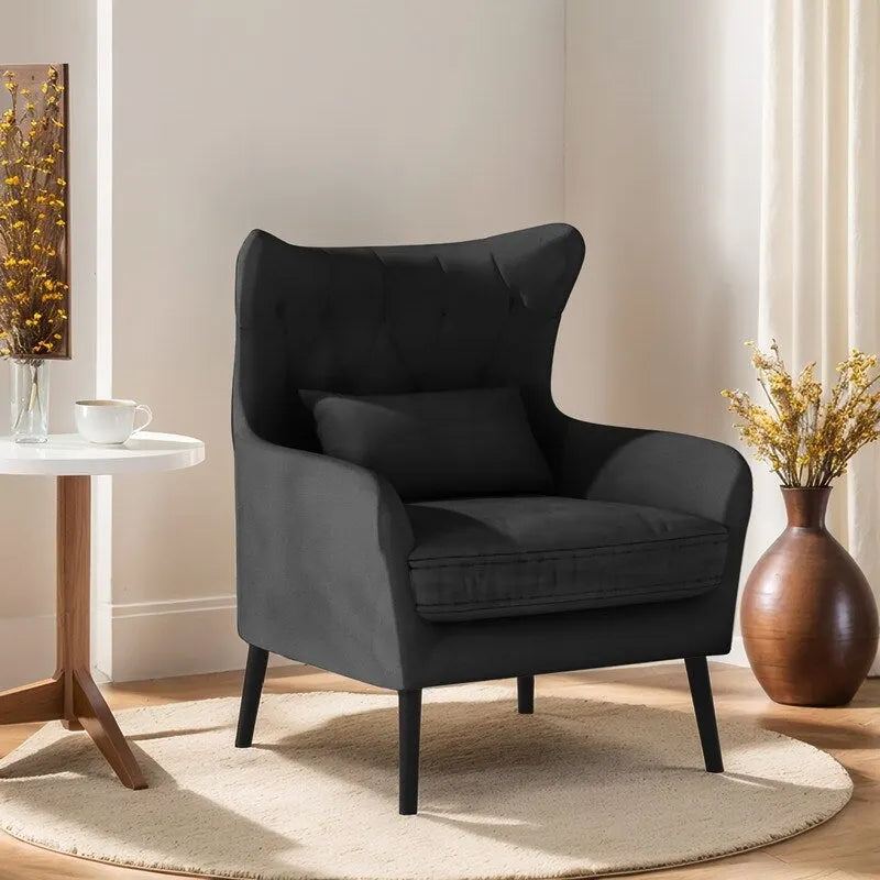 2-Piece Modern Velvet Living Room Set – Armchair & Double Cushion Couch