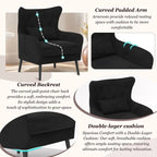 2-Piece Modern Velvet Living Room Set – Armchair & Double Cushion Couch