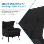2-Piece Modern Velvet Living Room Set – Armchair & Double Cushion Couch