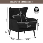 2-Piece Modern Velvet Living Room Set – Armchair & Double Cushion Couch