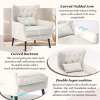 2-Piece Modern Velvet Living Room Set – Armchair & Double Cushion Couch
