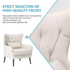 2-Piece Modern Velvet Living Room Set – Armchair & Double Cushion Couch