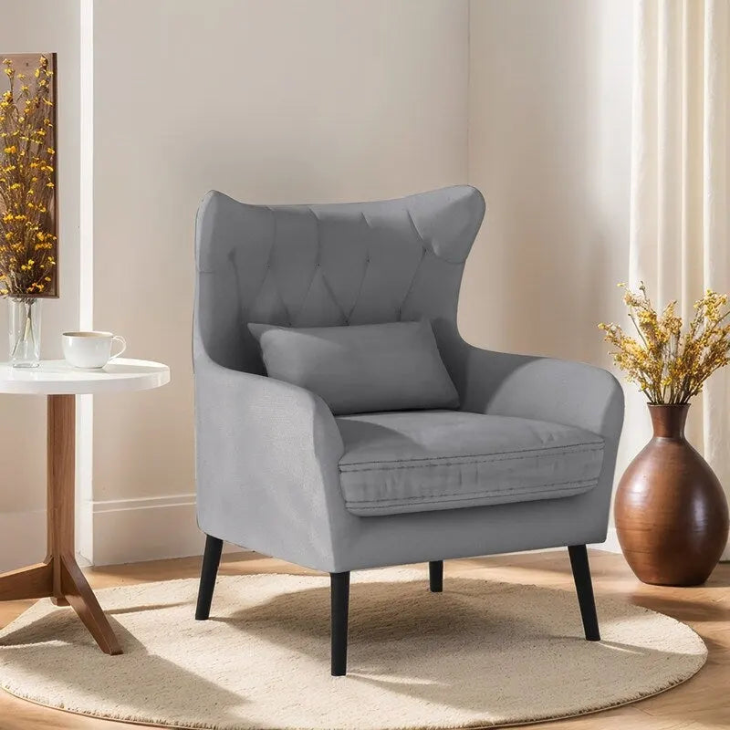2-Piece Modern Velvet Living Room Set – Armchair & Double Cushion Couch