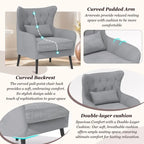 2-Piece Modern Velvet Living Room Set – Armchair & Double Cushion Couch