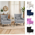 2-Piece Modern Velvet Living Room Set – Armchair & Double Cushion Couch