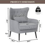 2-Piece Modern Velvet Living Room Set – Armchair & Double Cushion Couch