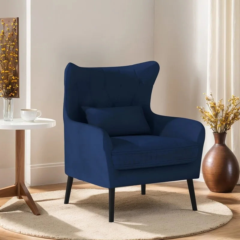 2-Piece Modern Velvet Living Room Set – Armchair & Double Cushion Couch
