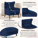 2-Piece Modern Velvet Living Room Set – Armchair & Double Cushion Couch