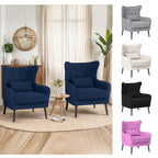 2-Piece Modern Velvet Living Room Set – Armchair & Double Cushion Couch