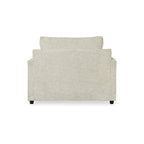 Beige Chenille Oversized Chair & Ottoman Set, 2-Piece Contemporary Upholstery, 52"W x 40"D x 39"H