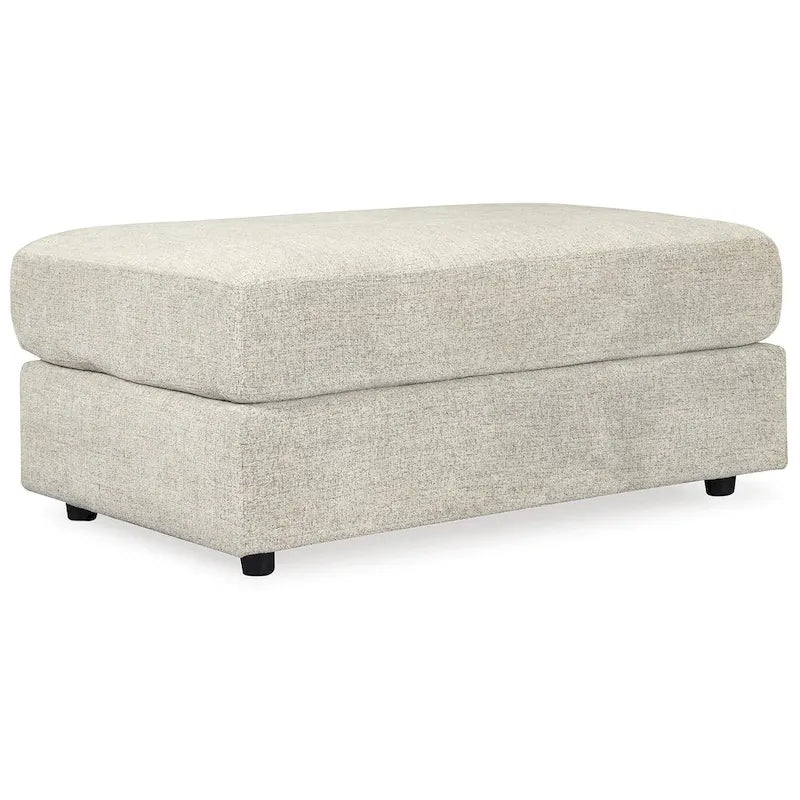 Beige Chenille Oversized Chair & Ottoman Set, 2-Piece Contemporary Upholstery, 52"W x 40"D x 39"H
