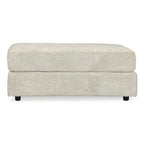 Beige Chenille Oversized Chair & Ottoman Set, 2-Piece Contemporary Upholstery, 52"W x 40"D x 39"H