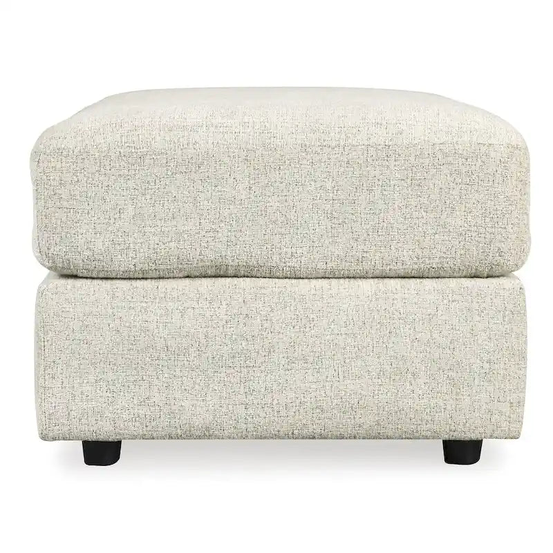 Beige Chenille Oversized Chair & Ottoman Set, 2-Piece Contemporary Upholstery, 52"W x 40"D x 39"H