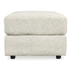 Beige Chenille Oversized Chair & Ottoman Set, 2-Piece Contemporary Upholstery, 52"W x 40"D x 39"H
