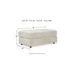 Beige Chenille Oversized Chair & Ottoman Set, 2-Piece Contemporary Upholstery, 52"W x 40"D x 39"H