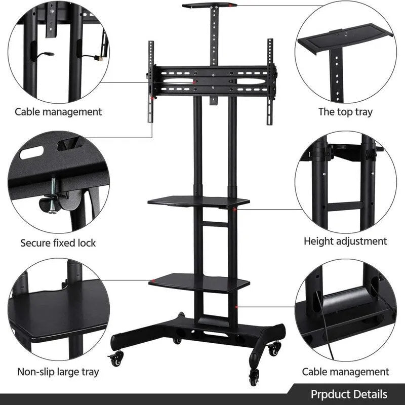 Mobile TV Stand with Wheels