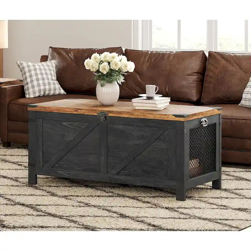 Lift Top Coffee Table with Hidden Storage Compartment, Modern Living Room Center Table