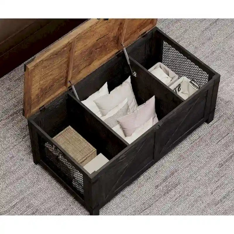 Lift Top Coffee Table with Hidden Storage Compartment, Modern Living Room Center Table