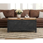 Lift Top Coffee Table with Hidden Storage Compartment, Modern Living Room Center Table