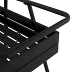 Modern Industrial Bar Cart with Iron Frame, Wheelbarrow-Inspired Design, Wine Bottle Holders and Mobile Rolling Wheels