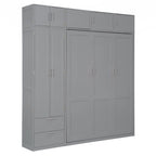 Versatile Queen Size Murphy Bed with Integrated Storage and Foldable Design for Space Optimization