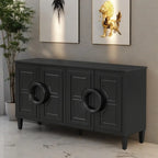 King Tufted Upholstered Bed with Wingback Headboard – Elegant Bedroom Furniture