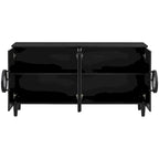 King Tufted Upholstered Bed with Wingback Headboard – Elegant Bedroom Furniture