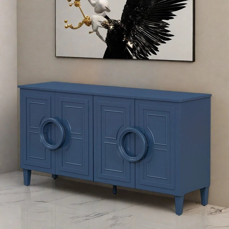 King Tufted Upholstered Bed with Wingback Headboard – Elegant Bedroom Furniture