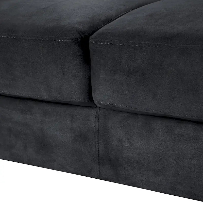 Black Modern 32.2 Upholstered Accent Chair with Sturdy Hardwood Frame and Soft Cushion
