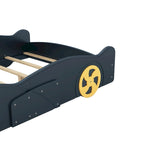 Full Size Pine Race Car Bed with Storage & Safety Side Rails – Kids Bedroom