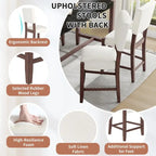 Modern 5-Piece Counter Height Dining Table Set, Faux Marble Bar Table and 4 Upholstered-Seat Chairs