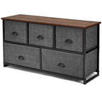 5-Drawer Dresser Storage Unit, Bedroom Side Table & Display Organizer, Dorm Furniture