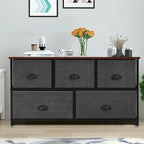 5-Drawer Dresser Storage Unit, Bedroom Side Table & Display Organizer, Dorm Furniture