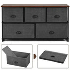 5-Drawer Dresser Storage Unit, Bedroom Side Table & Display Organizer, Dorm Furniture