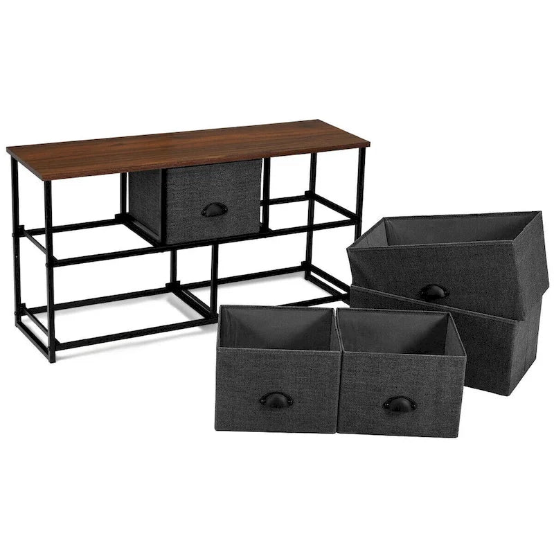5-Drawer Dresser Storage Unit, Bedroom Side Table & Display Organizer, Dorm Furniture