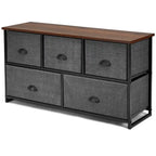 5-Drawer Dresser Storage Unit, Bedroom Side Table & Display Organizer, Dorm Furniture