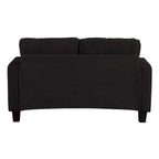 61-Inch Corduroy Loveseat with Cup Holders & Throw Pillows – Small Space Sofa