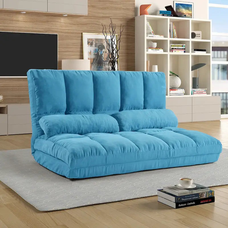 Adjustable Chaise Lounge Floor Sofa Bed – Convertible Folding Couch