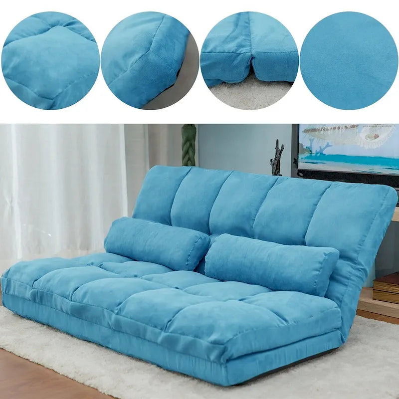 Adjustable Chaise Lounge Floor Sofa Bed – Convertible Folding Couch