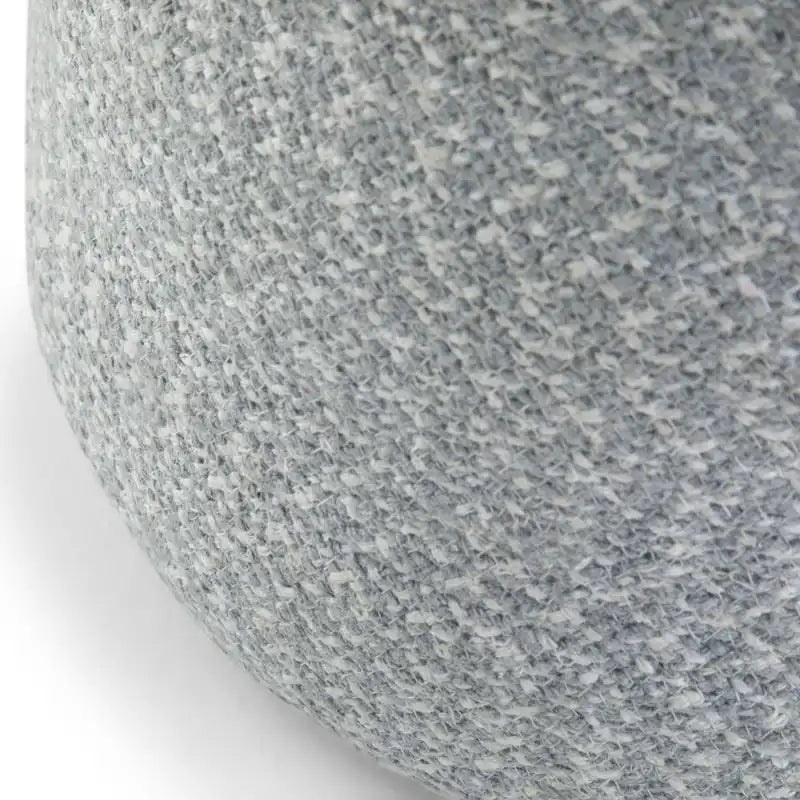 Round Hand-Woven Cotton Braided Pouf with Polystyrene Bead Filling