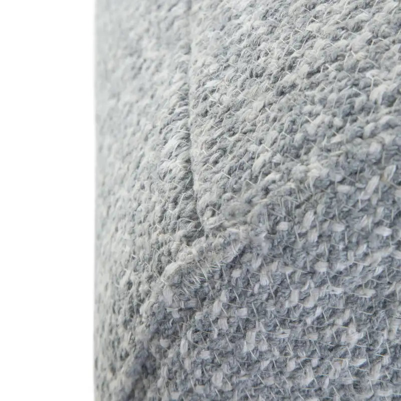 Round Hand-Woven Cotton Braided Pouf with Polystyrene Bead Filling