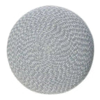 Round Hand-Woven Cotton Braided Pouf with Polystyrene Bead Filling