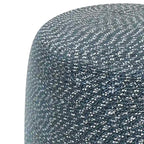 Round Hand-Woven Cotton Braided Pouf with Polystyrene Bead Filling