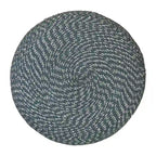 Round Hand-Woven Cotton Braided Pouf with Polystyrene Bead Filling