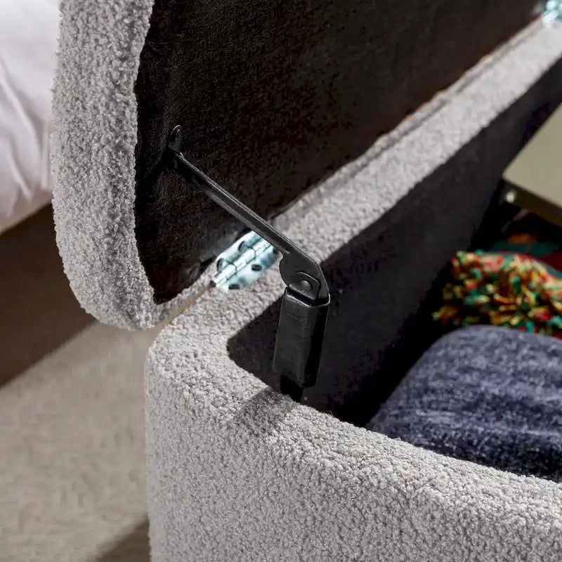 Queen Storage Bed with 4 Drawers – Upholstered Platform Bed with Under-Bed Storage