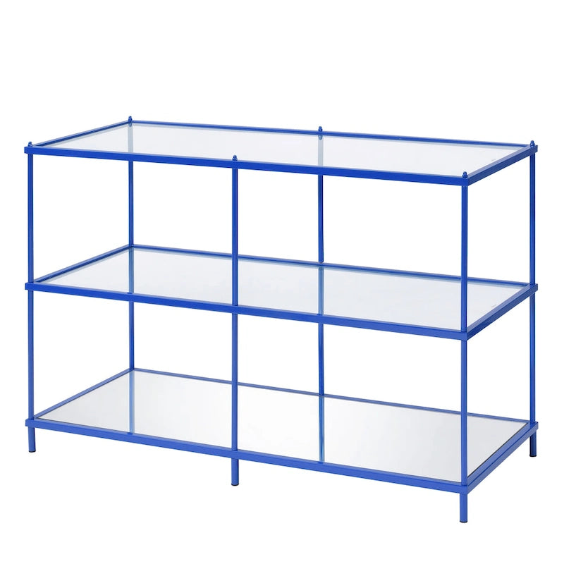 Scoles Contemporary 42-inch Glass 2-Shelf Sofa Table by