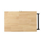 Rolling Kitchen Cart with Natural Wood Top & Storage Shelves – Contemporary Style