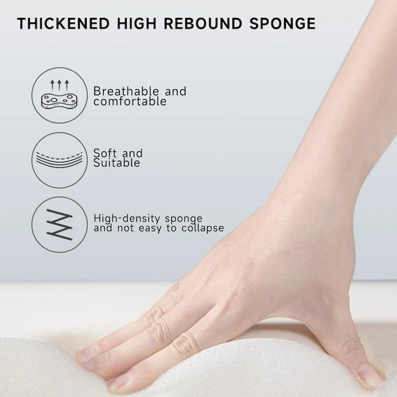 3-Seat Cotton Linen Sofa with Solid Wood Frame – Traditional Style