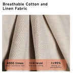 3-Seat Cotton Linen Sofa with Solid Wood Frame – Traditional Style